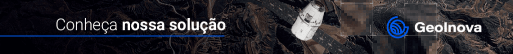 Imagem de satélite com a frase "conheça a nossa solução"